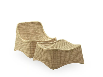 CHILL EXTERIOR - Alu-Rattan and ArtFibre garden armchair with footstool by Sika Design - view 2